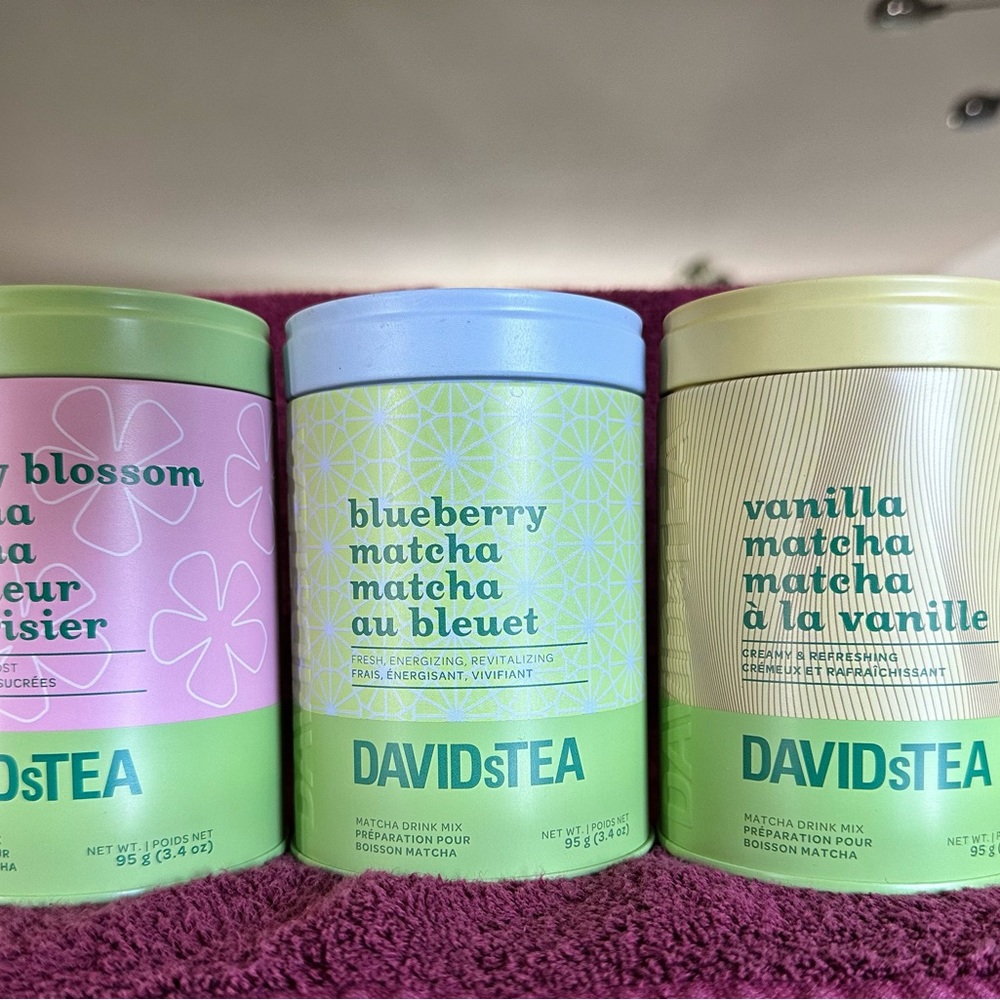 DAVIDsTEA Matcha Tins & tea
